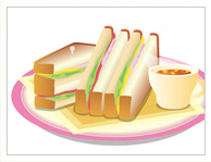 画像:1日目朝食