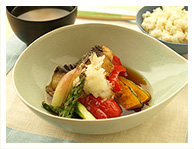 画像:1日目朝食